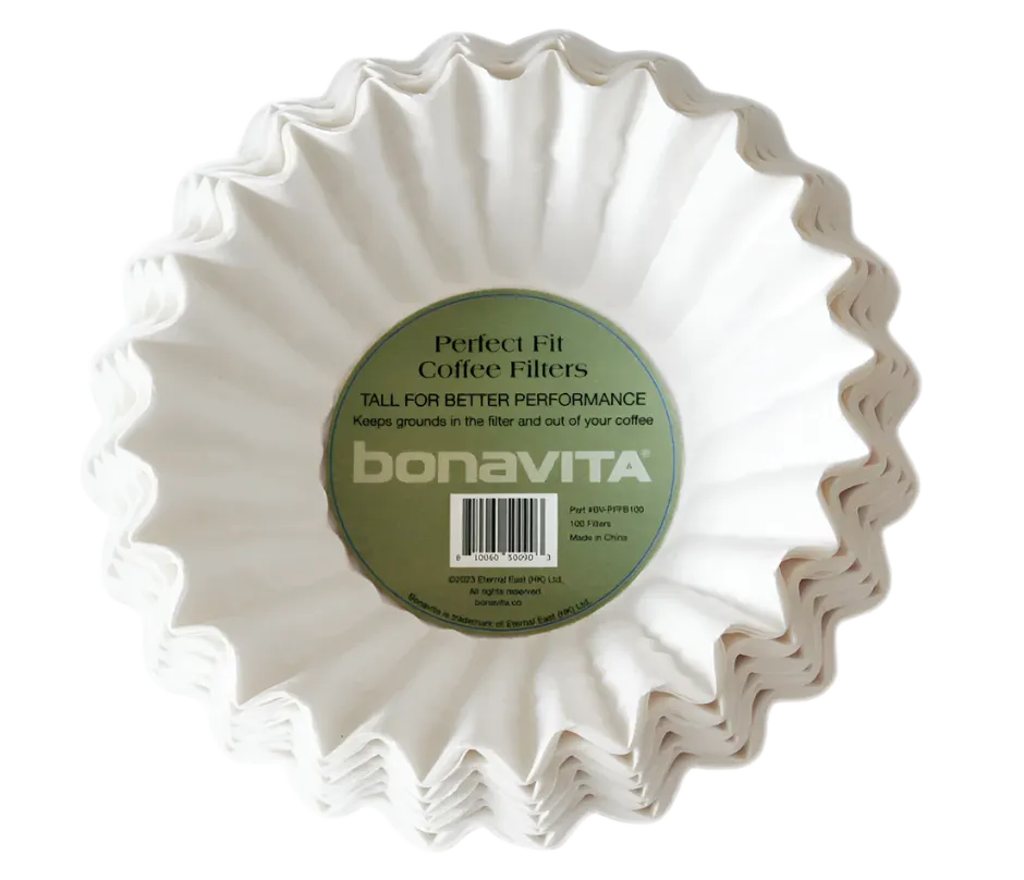 Bonavita Flat Bottom Coffee Filters – 100 Pack