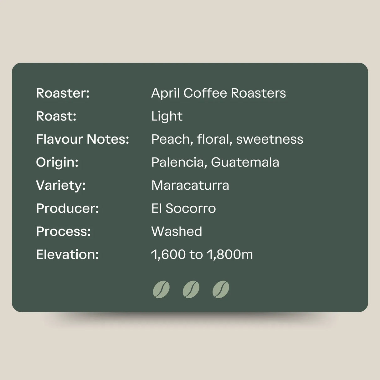 El Socorro by April Coffee Roasters