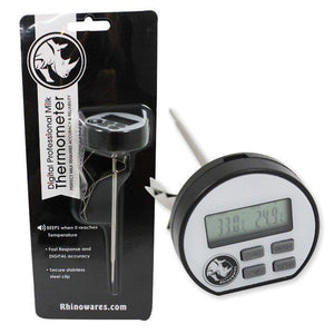 Digital Milk Frothing Thermometer with Temperature Alert - Rhino Set Temp Probe