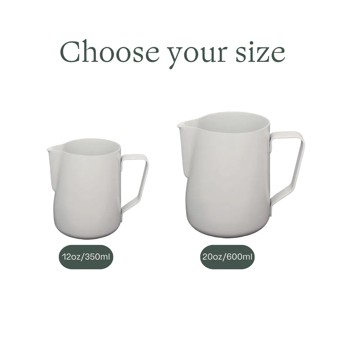 Rhino Stealth White Non-Stick Milk Pitcher