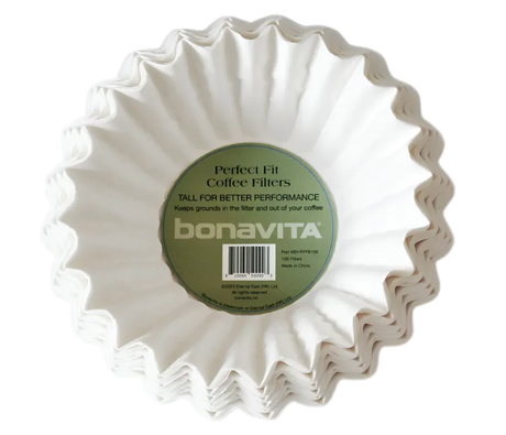 Bonavita Flat Bottom Coffee Filters – 100 Pack