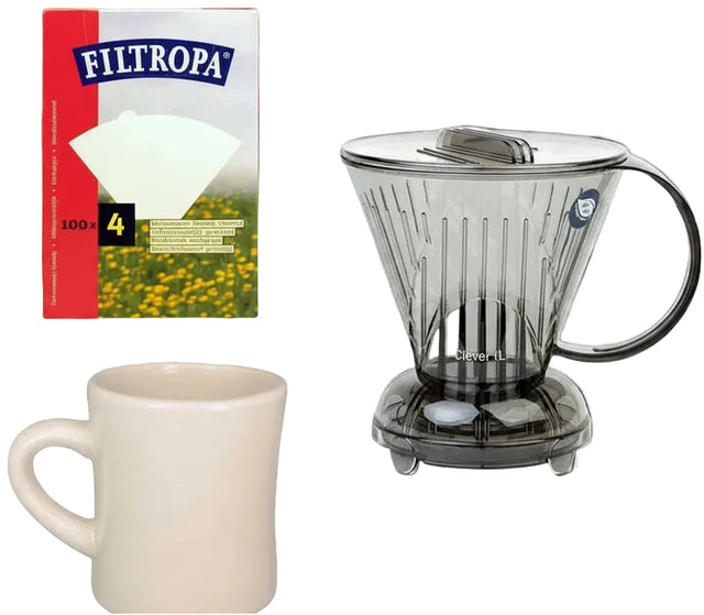 Clever Coffee Brewing Kit – Clever Dripper, Filters & Diner Mug