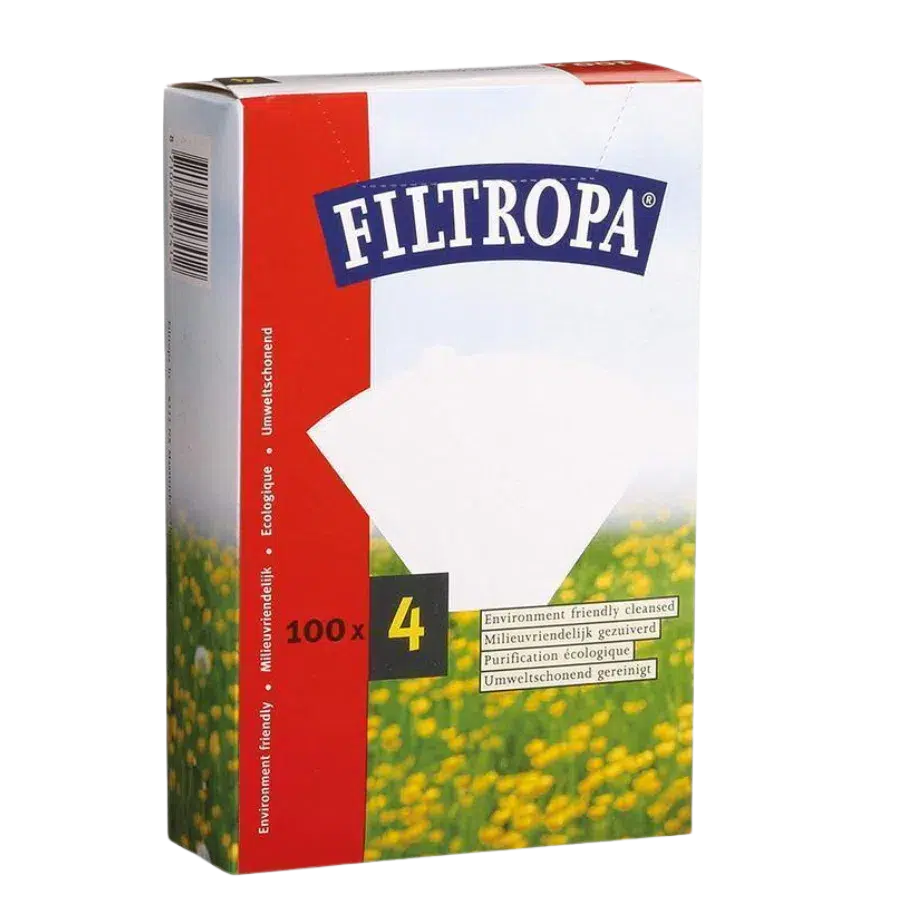 Filtropa White Coffee Filter Papers – Size 4 (Pack of 100)
