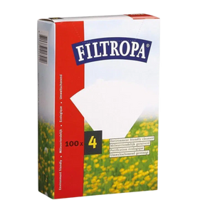 Filtropa White Coffee Filter Papers – Size 4 (Pack of 100)