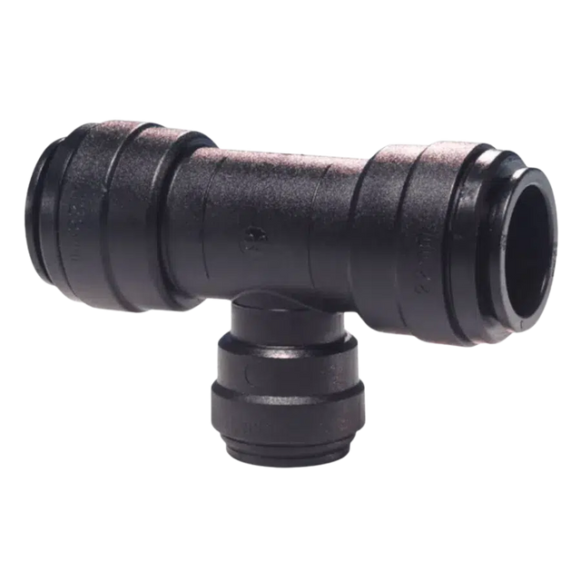 John Guest Reducing Tee 15mm PF x 15mm PF x 3/8 PF