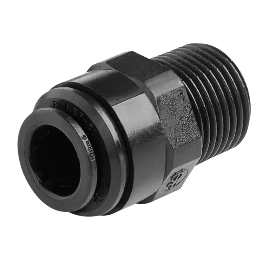 John Guest Straight Adaptor 10mm PF x 3/8" BSPT