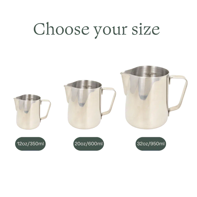 Rhino Coffee Gear Pro Milk Pitcher | Etched Measurements