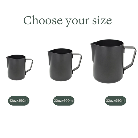 Rhino Stealth Black Non-Stick Milk Pitcher